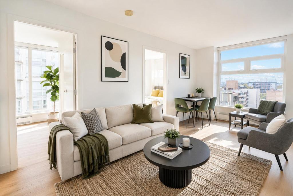 Chinatown Apartment | Bright 3BR with City Views Central Vancouver