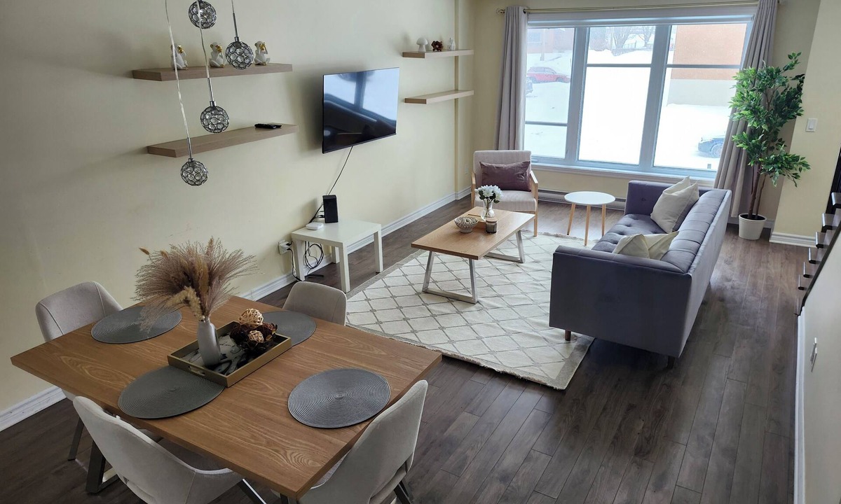 Saint-Hubert Condo | Modern 2BR Furnished Home near DIX30 & Downtown Montreal— Monthly Stays Welcome