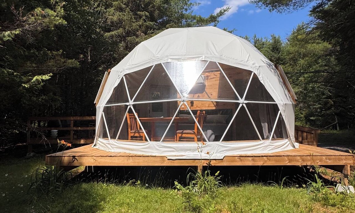 North Algona Wilberforce Cabin | The Cedar Grove Geodesic Dome - Waterfront Glamping in the Ottawa Valley