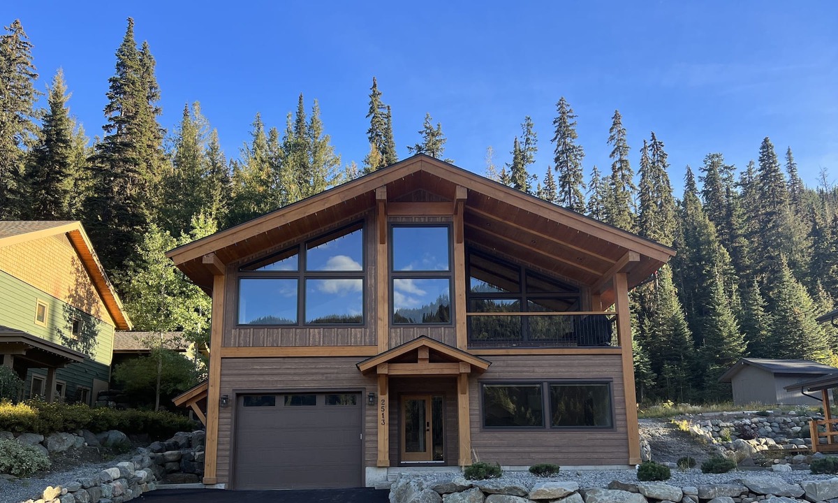 Fairways Ski Chalet | Upstairs half of a timber frame ski-in chalet.