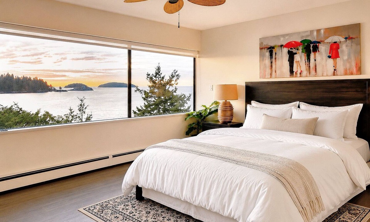 Gibsons House | Waterfront Room with Private Bath and Deck Near Marina, Private Beach Access