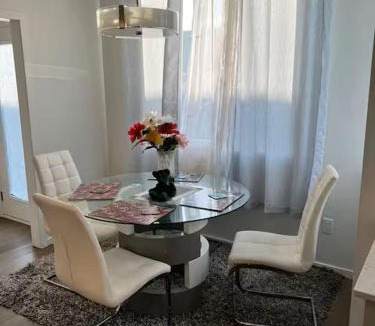 Southwest Edmonton House | Bedroom with private bathroom in Southwest