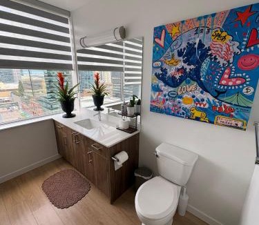 Downtown Edmonton Apartment | Boho Studio Downtown Rogers Views Heated Parking