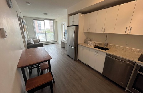 East Village Condo | Calgary downtown modern condo 2 bed 2bath next to library, no smoke no pet