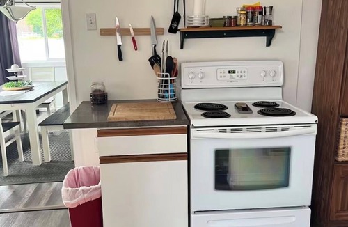 Beaverdell Cottage | Cute cozy red cottage.Close to the KVR, and river, perfect for outdoorsy people.
