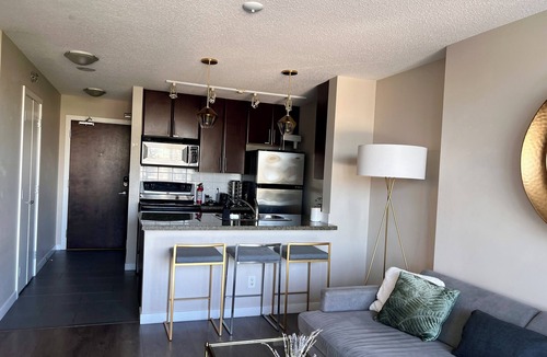 Crosstown Condo | Downtown condo | Sleeps 6 people AC | Pet friendly | Views & Skytrain Access