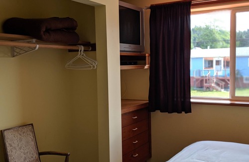 Sointula House | Great family room with a view of downtown Sointula! Full kitchen available.