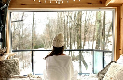 Maberly Cabin | Juniper Cabin | Tiny Cabin Overlooking Fall River