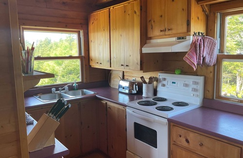 Guysborough County Ski Chalet | Log chalet on a high bluff overlooking the Atlantic Ocean