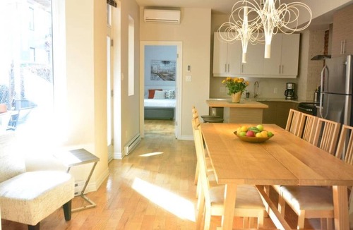 Plateau Mont Royal Apartment | Rare Find! Ground Floor apartment near metro. Patio, 4 bedrooms + 4 bathrooms.