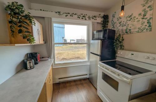 Ste Anne de Beaupre Apartment | Studio 5 - 2 min du Bord de l'eau, Foyer and Barbecue
