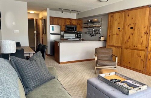 Silver Star Mountain Condo | Top floor studio condo at Creekside - pet friendly, views, close to trails