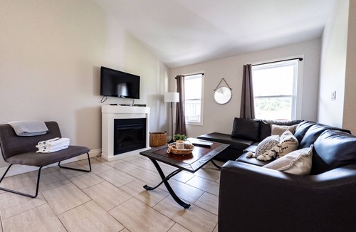 Stanley Bridge Condo | Two bedroom condo with private outdoor hot tub