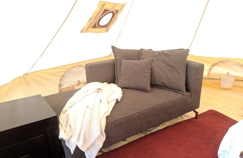 Pender Island Resort | Waterfront Furnished Bell Tent on Pender Island - Rustic Charm & Serene Views
