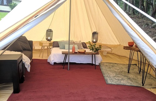 Pender Island Resort | Waterfront Furnished Bell Tent on Pender Island - Rustic Charm & Serene Views
