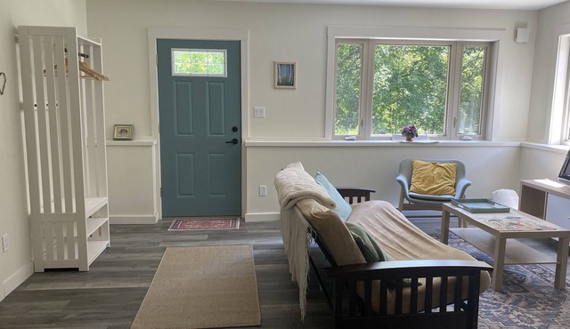 Brand new walk out lower suite. Peaceful, and surrounded by beautiful forest.