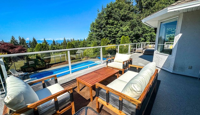 Charming home with a private pool and inviting upper deck patio, perfect for relaxed outdoor living