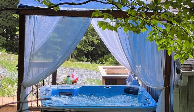 Cozy spa like cottage w/Hot tub + Sauna 3 mins to lake. Pet friendly🐾