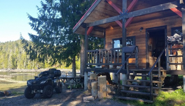Drifterscove has 2 cabins for rent just down the channel from Bella bella.
