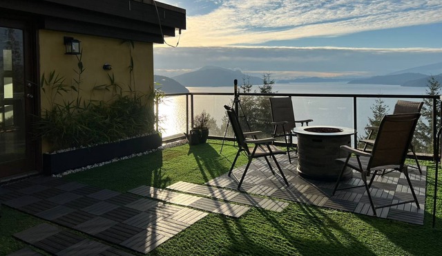 Large house with ocean view in sea to sky highway