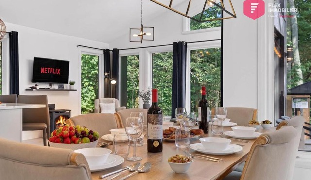 Le Wapiti de Portneuf - Chalet avec spa privé en forêt à Pont-Rouge - Resort près de Québec