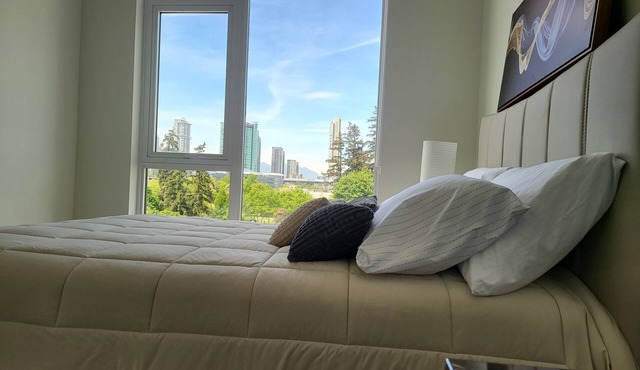 Luxury Living New Condo Overlooking Holland Park and central surrey down town.