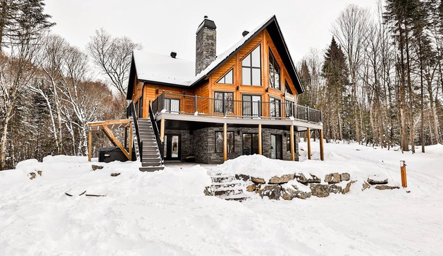 Magnificent ski-in/out wooden chalet in Mont-Blanc with SPA and billiard table!