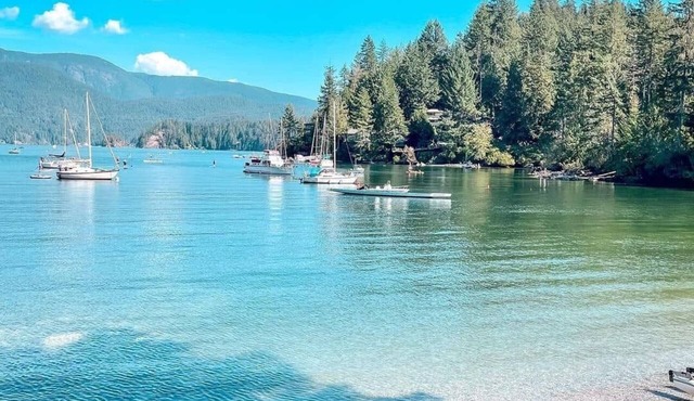 Newly renovated modern home away from home. Steps away from Deep cove strip.
