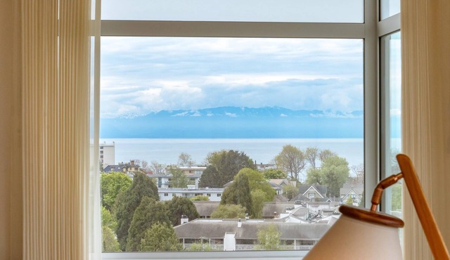Ocean Views wrapped around balconies in Downtown Victoria