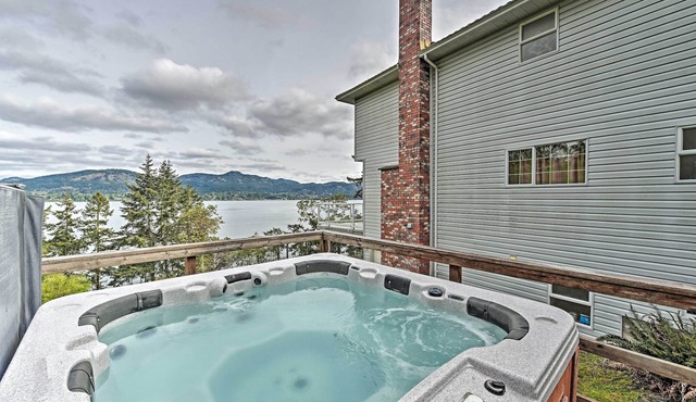 Oceanfront Retreat w/Mountain Views & Boat Dock!