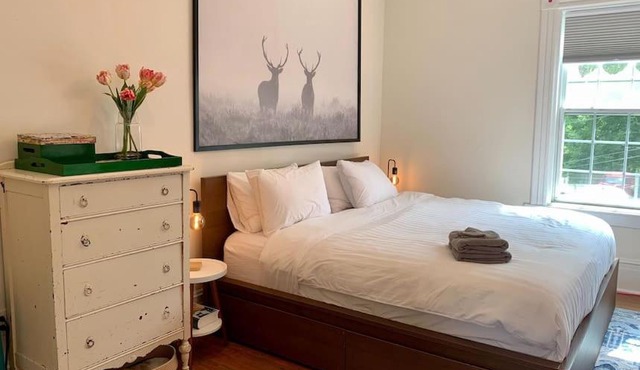 Pet-Friendly Space #3 at Doggy Digs, King Bed and Office