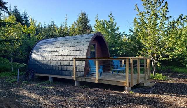 Puffin Pod Hike-In Sleeping Pod at Sally's Brook Off-Grid Luxury Cabins