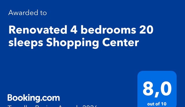 Renovated 4 bedrooms 20 sleeps Shopping Center