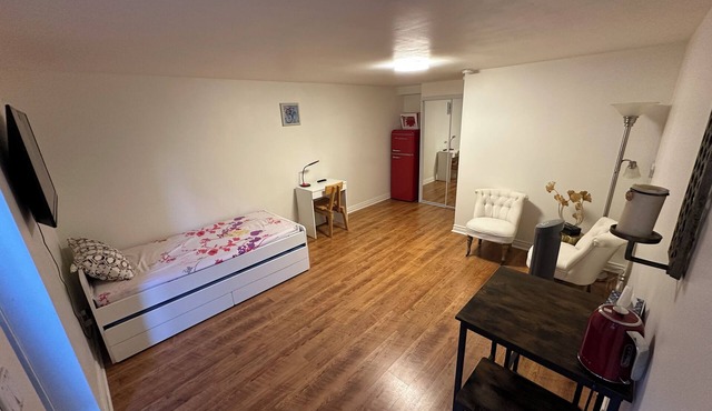 Spacious Furnished Studio. Private Bathroom kitchen Near UTM, Luxurious, Secured