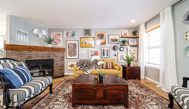 Stylish Euro Vibes Home | Gym | AC | Yard | Office