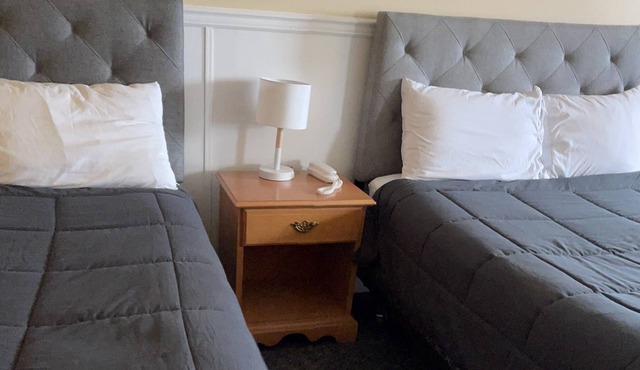 The bigger room for a couple or extra bed for your adult kid
