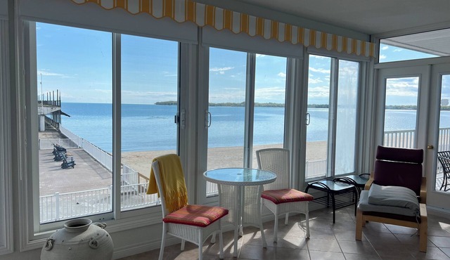 Water front property directly in the beachnGated area with pool & tennis court
