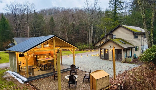 Yough Lake Streamside Cottage w/Hot Tub, Pavilion, Firepit