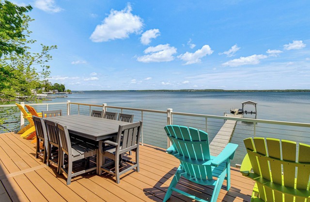 Waterfront Seneca Fire Pit Boat Dock 