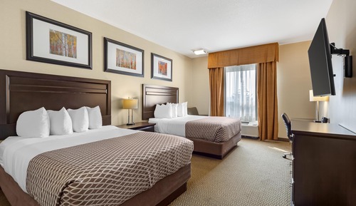 Standard Room, 2 Queen Beds, Non Smoking, Refrigerator & Microwave (Shower Only)